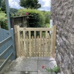 Handcrafted wooden garden gate by Richard Hope Wooden Gates, designed for durability and aesthetic appeal. Perfect for enhancing garden entrance and security with traditional craftsmanship.